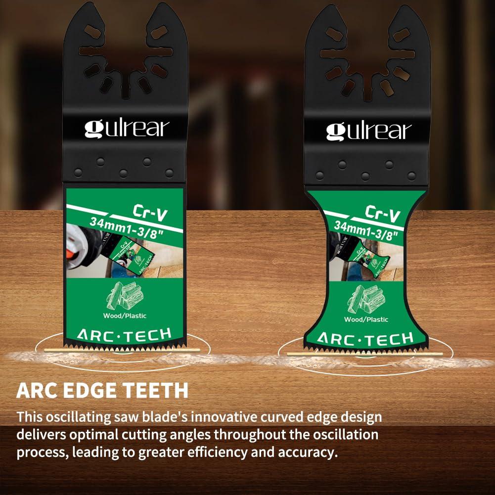 Kit de 25 Hojas de Sierra Oscilante Gulrear - Titanio, Universal