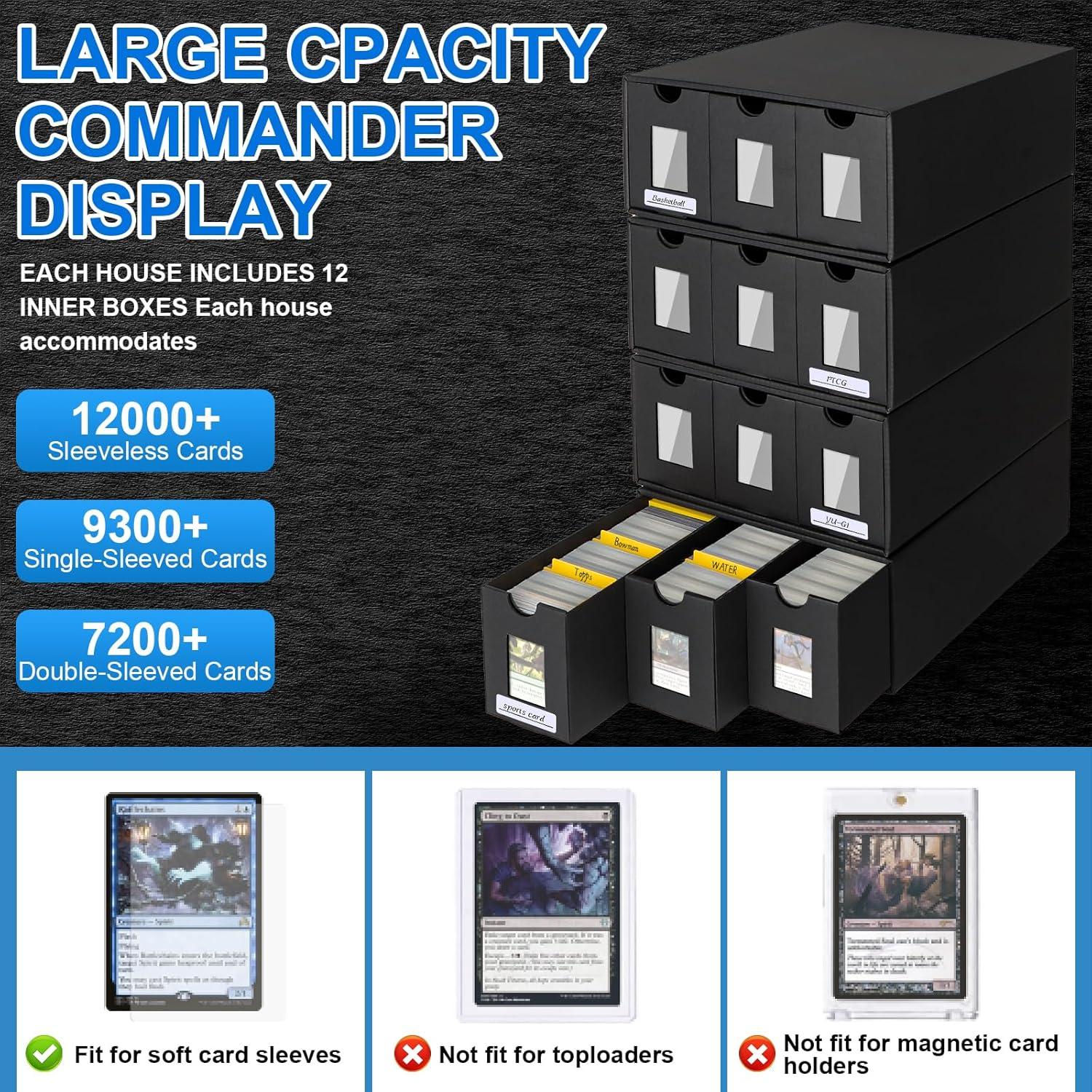 Caja de Almacenamiento de Cartas Trading BILIPLE 12000+ con 48 Divisores