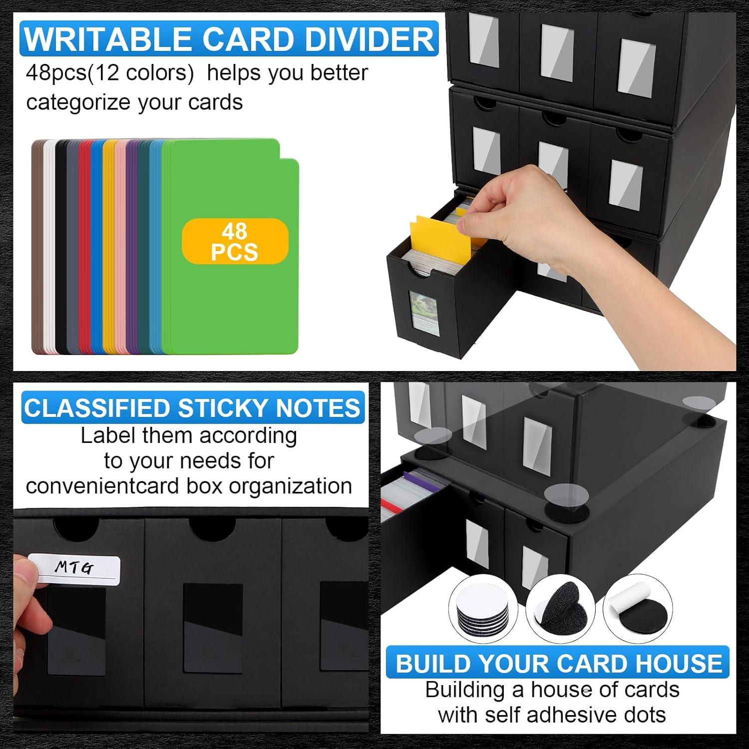 Caja de Almacenamiento de Cartas Trading BILIPLE 12000+ con 48 Divisores