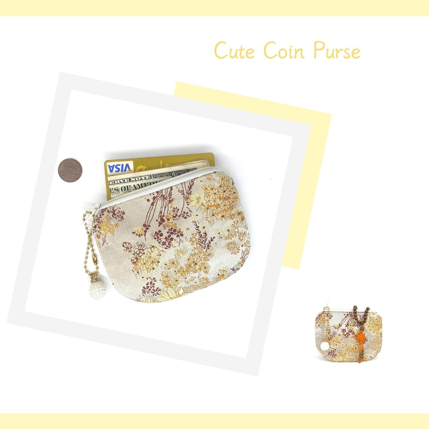 Bolsa de Joyería Hecha a Mano Beige Golden Amy 12.2x8.6 cm