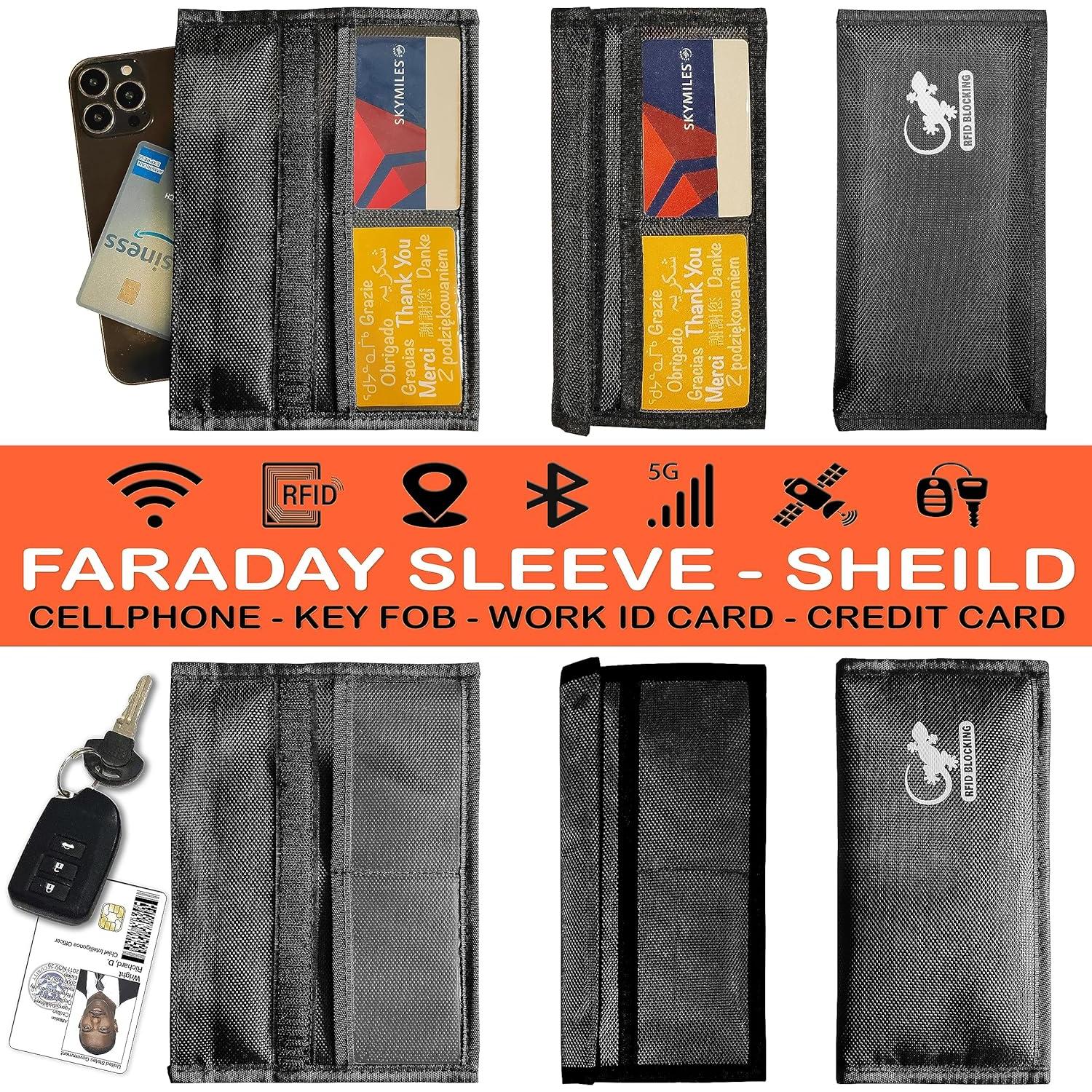 Bolsa Faraday RFID Gecko Travel Tech - Protección Nylon 20.8cm