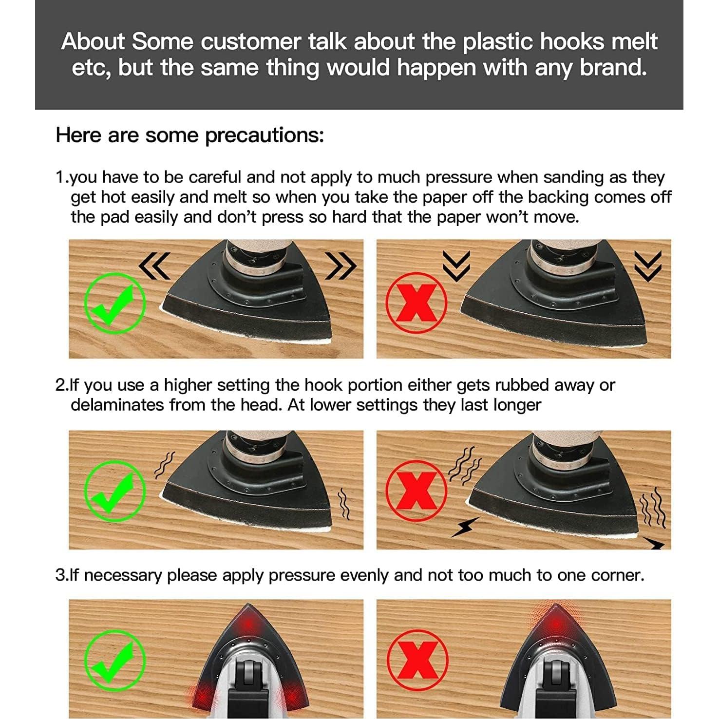 196 Piezas Lijas Triángulo y Dedo Aozzy para Herramienta Oscilante