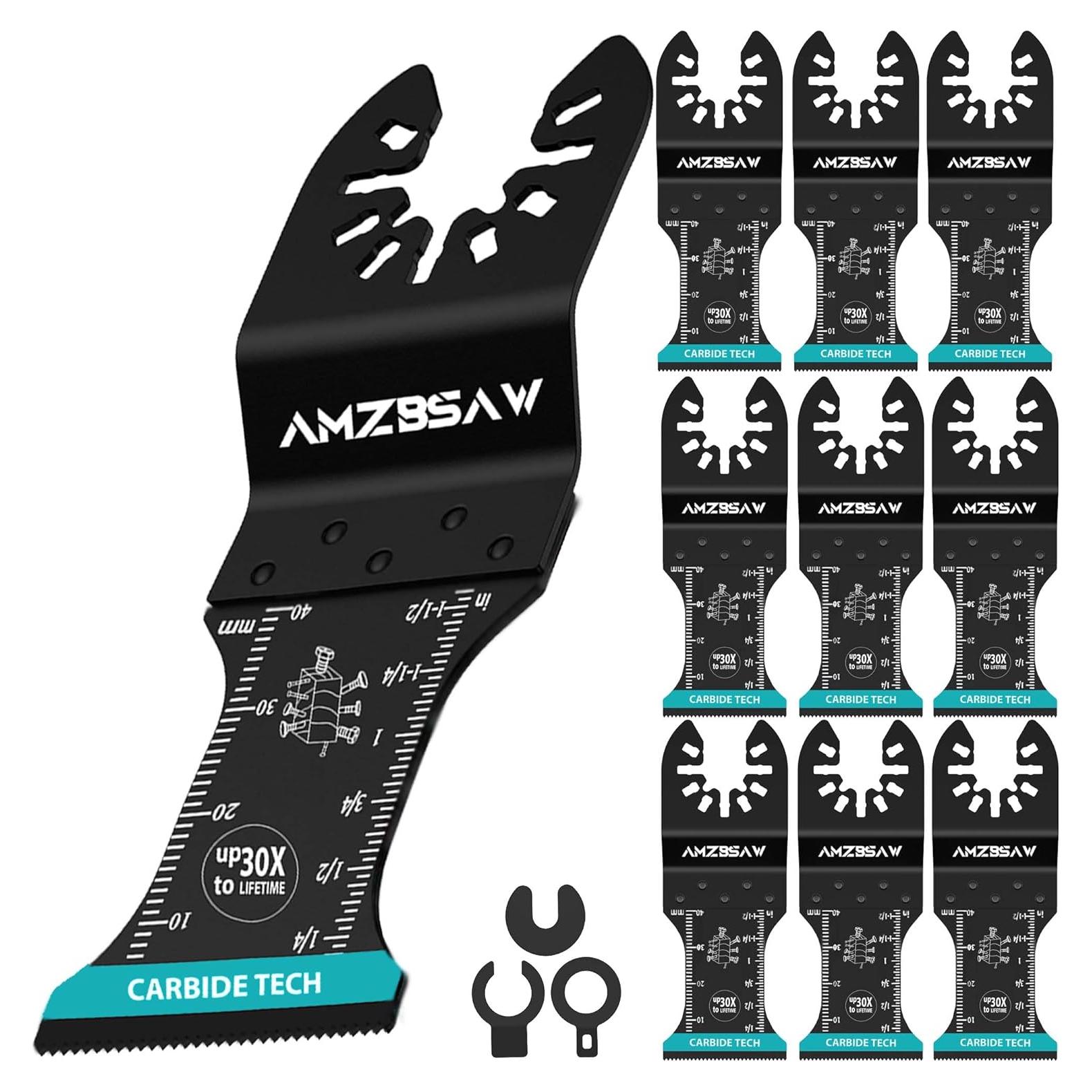 10 Hojas de Sierra Oscilante de Carburo AMZBSAW 3.49 cm