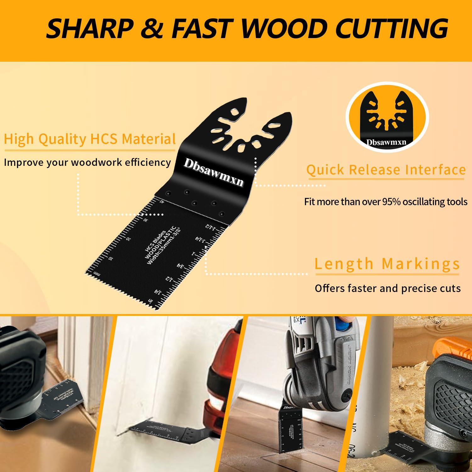 Kit de 58 Piezas de Cuchillas Dbsawmxn para Herramientas Oscilantes