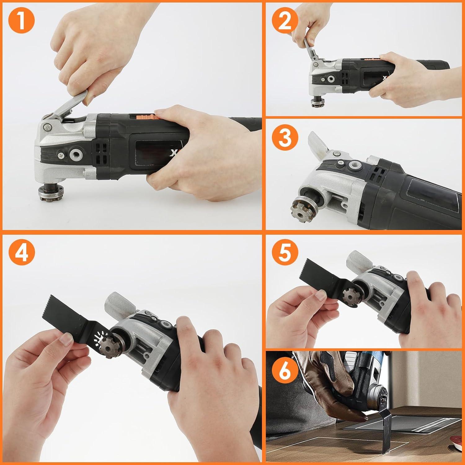 Juego de 8 Cuchillas para Sierra Oscilante Abizarch - Acero Inoxidable