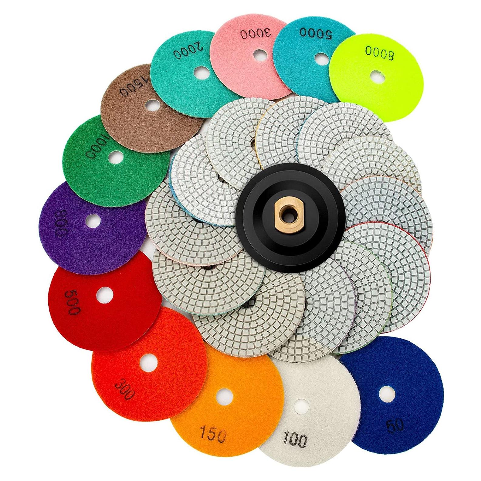 Kit de Almohadillas de Pulido AxPower 13 Piezas 4" Grit 50-8000
