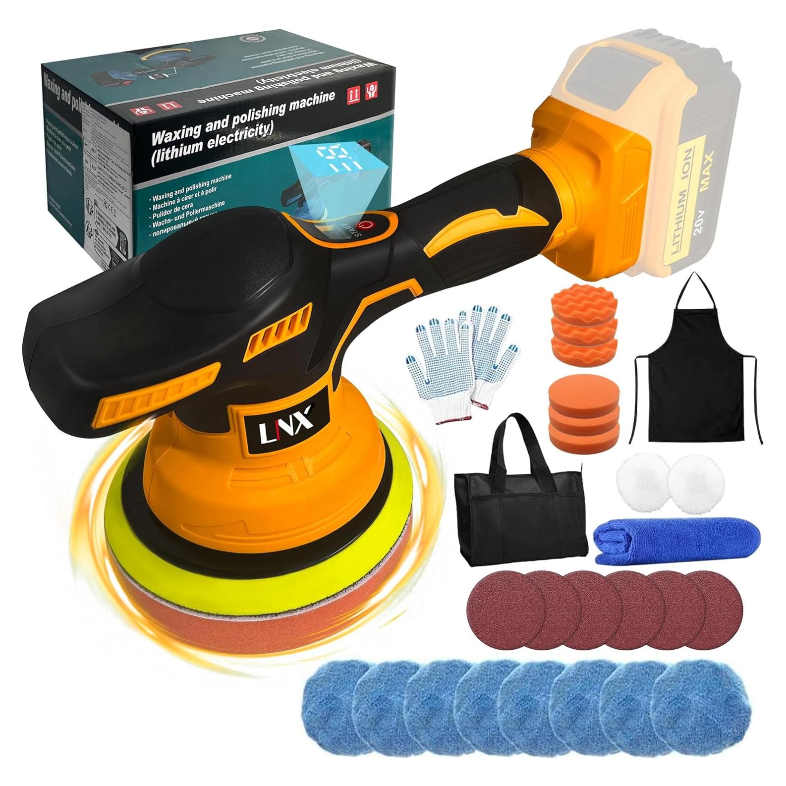 Pulidora a Batería Dewalt 20V 6" 8 Velocidades Portátil