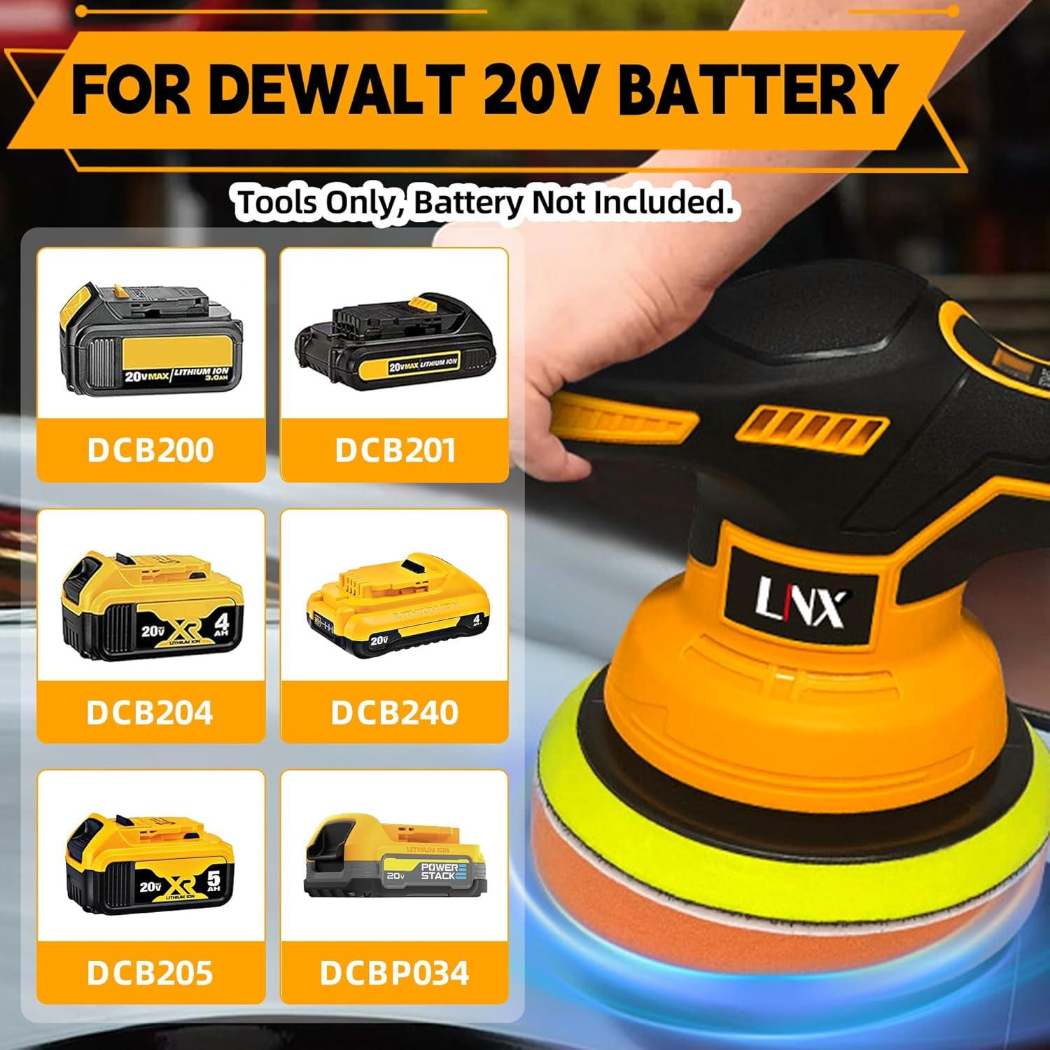 Pulidora a Batería Dewalt 20V 6" 8 Velocidades Portátil