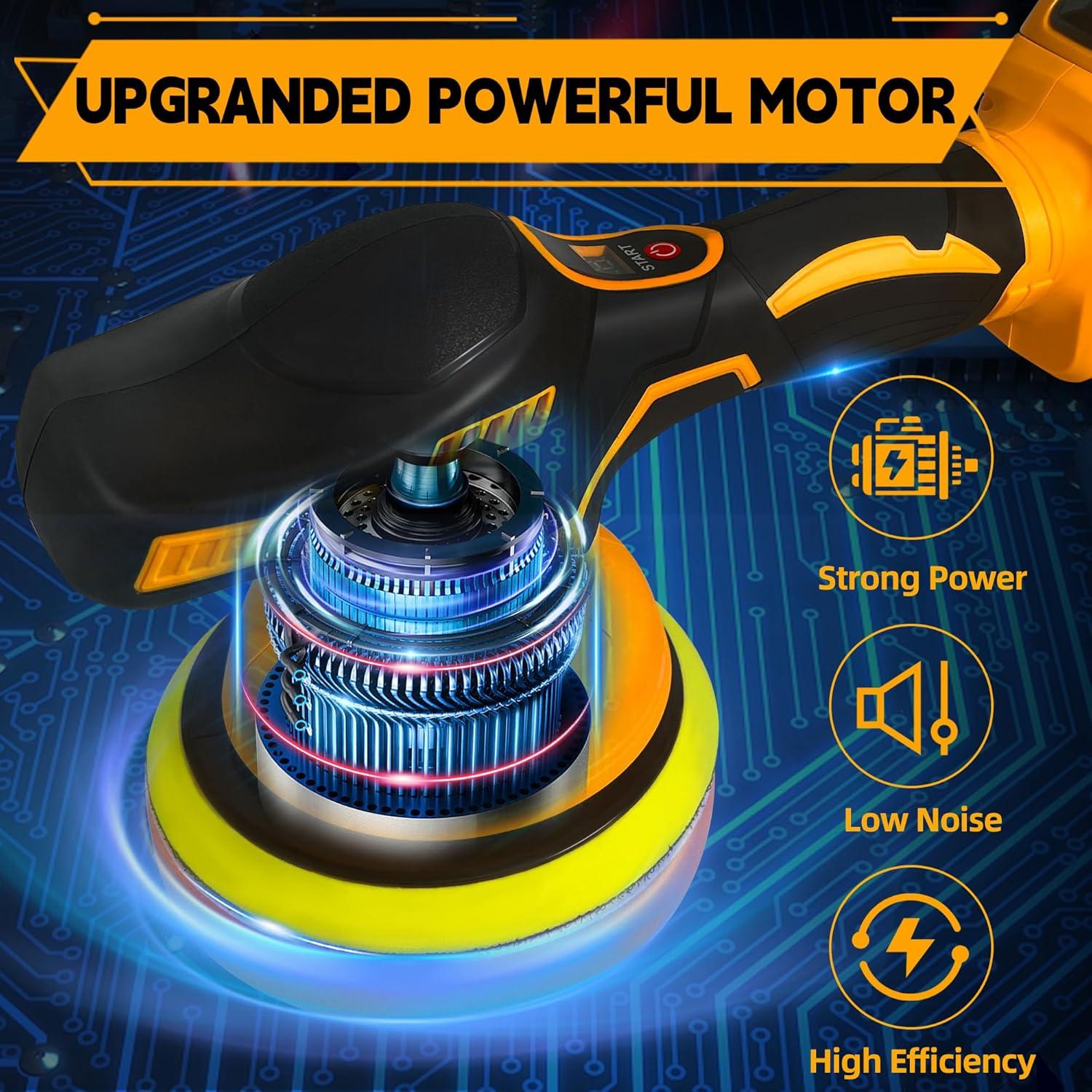 Pulidora a Batería Dewalt 20V 6" 8 Velocidades Portátil