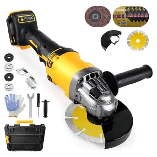 Amoladora Angular Inalámbrica JOJOCY 125mm 10000RPM con Accesorios