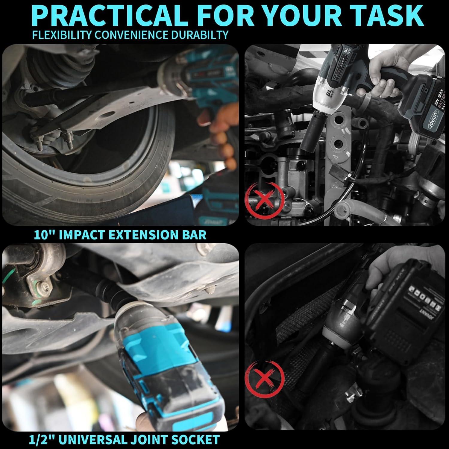 Llave de Impacto Inalámbrica JOVANT 20V 1000Nm 5 Modos