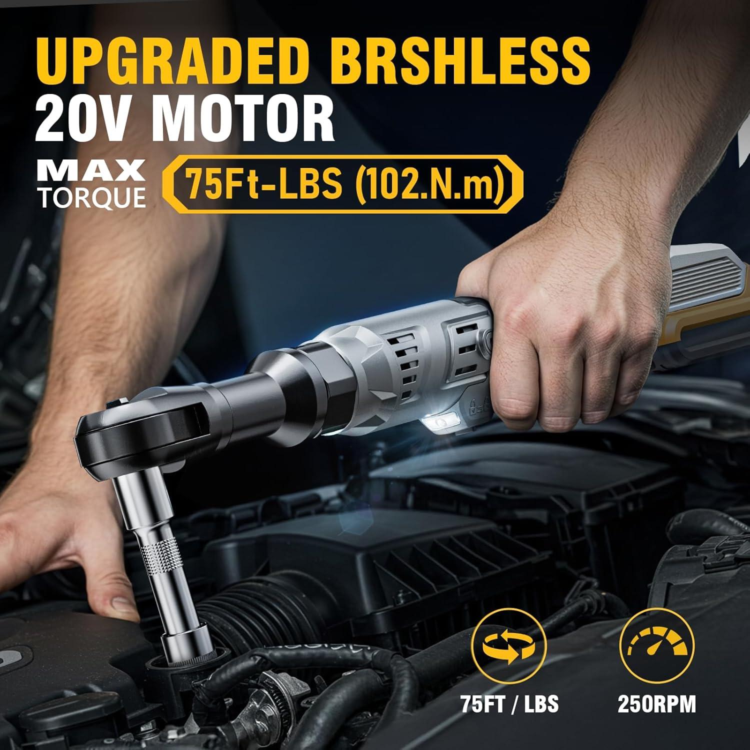 Llave de Trinquete Inalámbrica ADOTOCAM 3/8" 75 Ft-lbs 20V