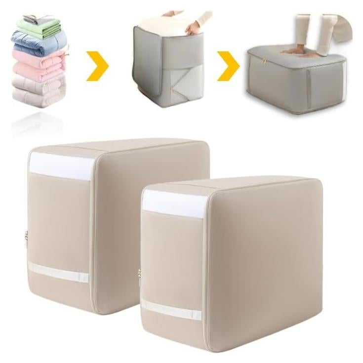 Bolsa de Almacenamiento Pidea Shop 2 Pzas Compresión Beige