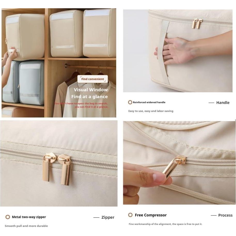 Bolsa de Almacenamiento Pidea Shop 2 Pzas Compresión Beige