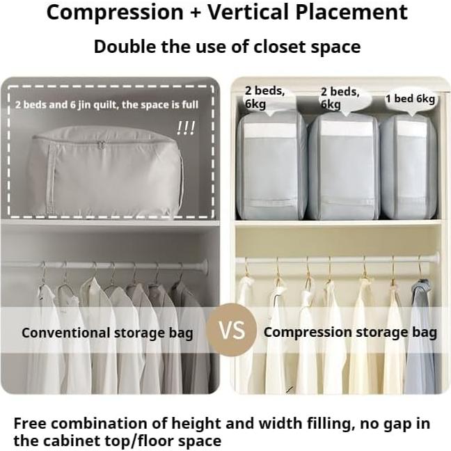 Bolsa de Almacenamiento Pidea Shop 2 Pzas Compresión Beige