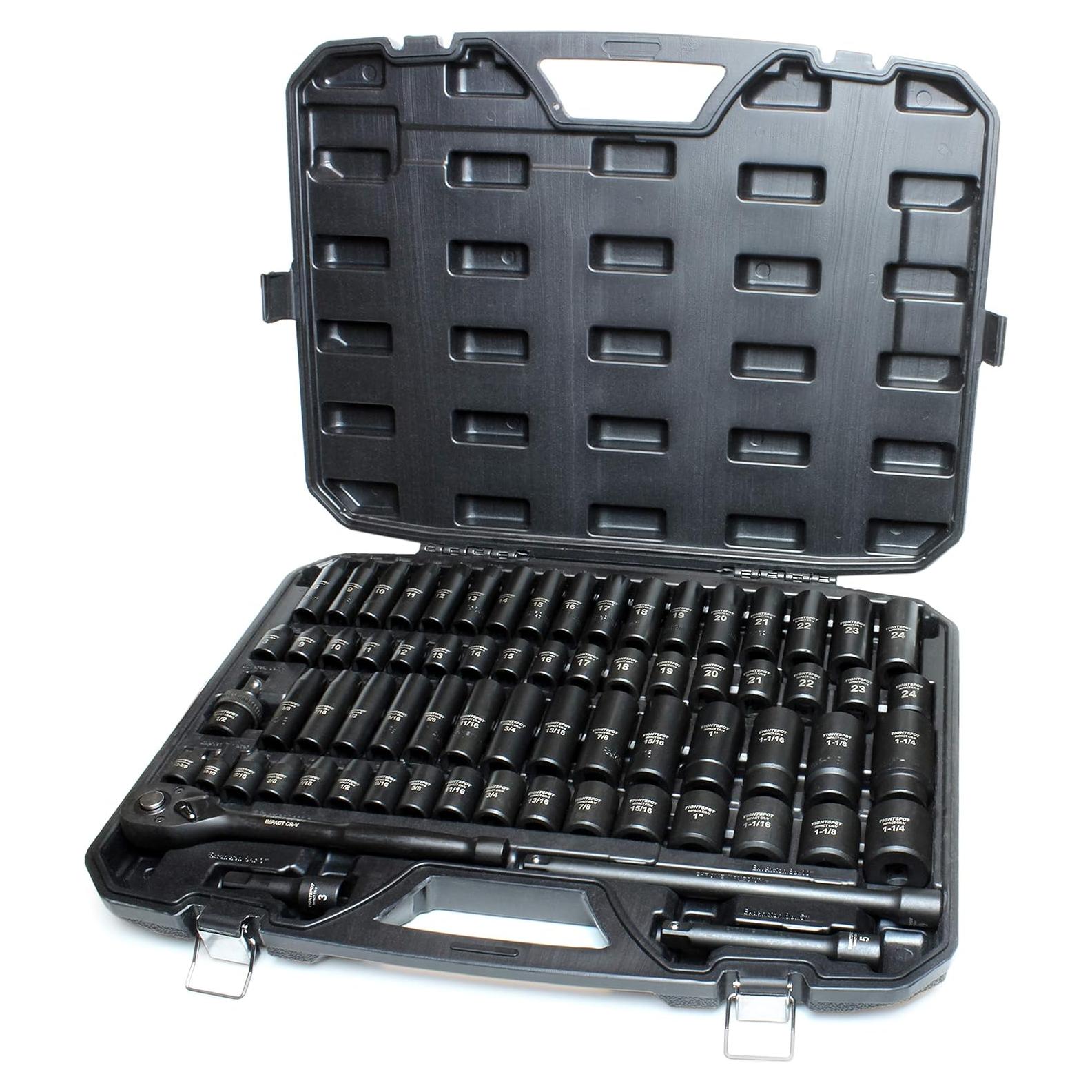 Juego de 70 Piezas de Enchufes de Impacto TIGHTSPOT 1/2" Drive