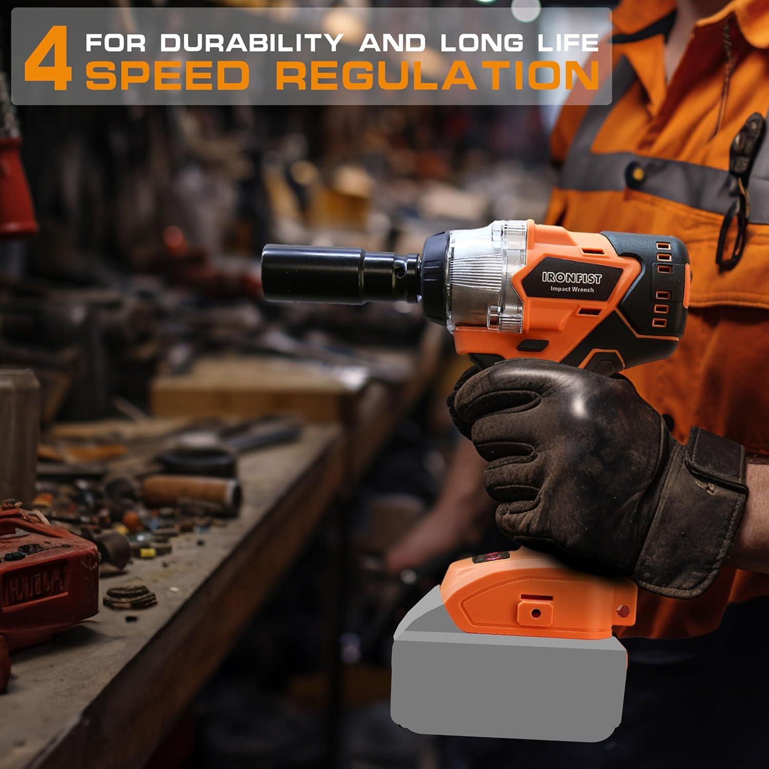 Llave de Impacto Inalámbrica IRONFIST 20V 420Nm 2 en 1