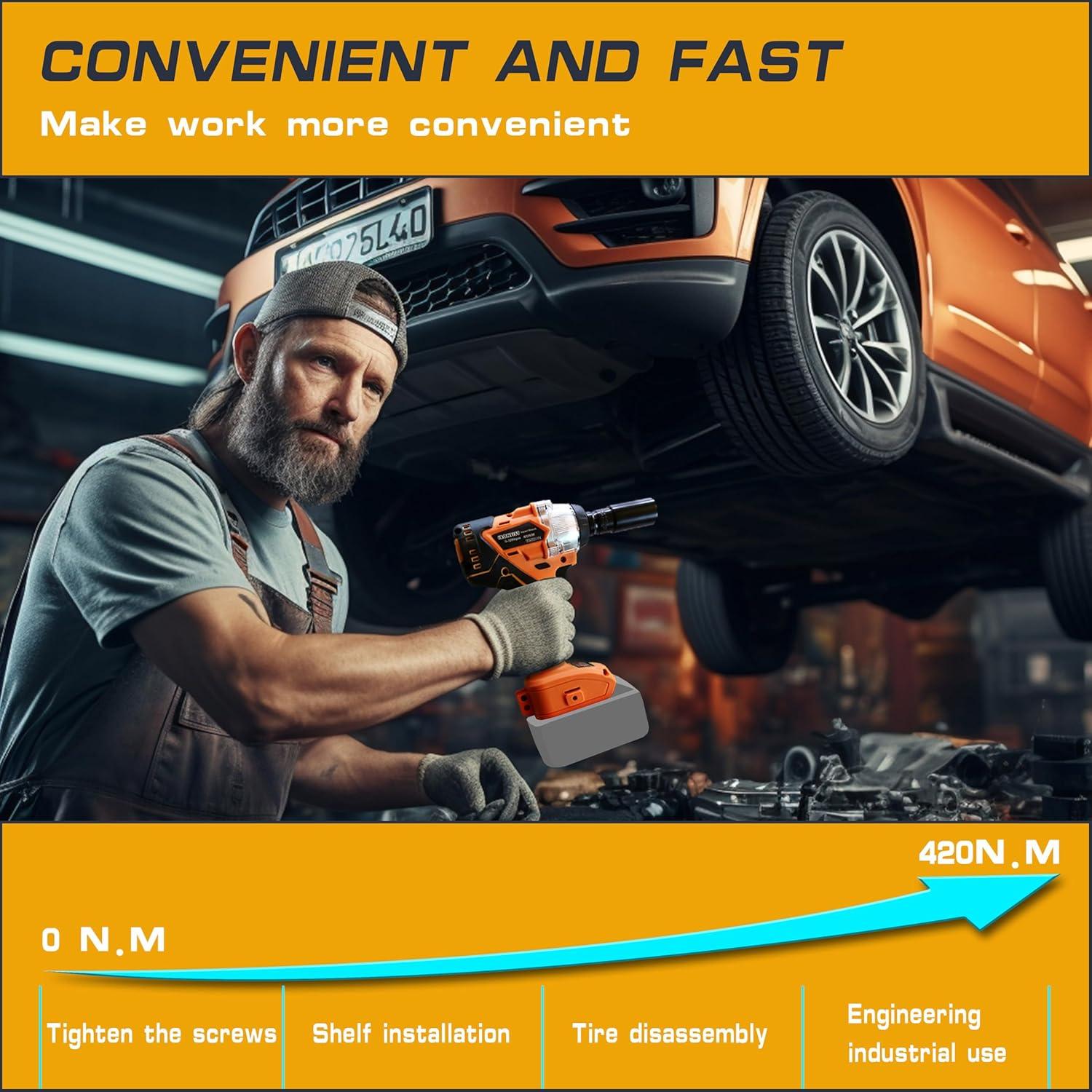 Llave de Impacto Inalámbrica IRONFIST 20V 420Nm 2 en 1