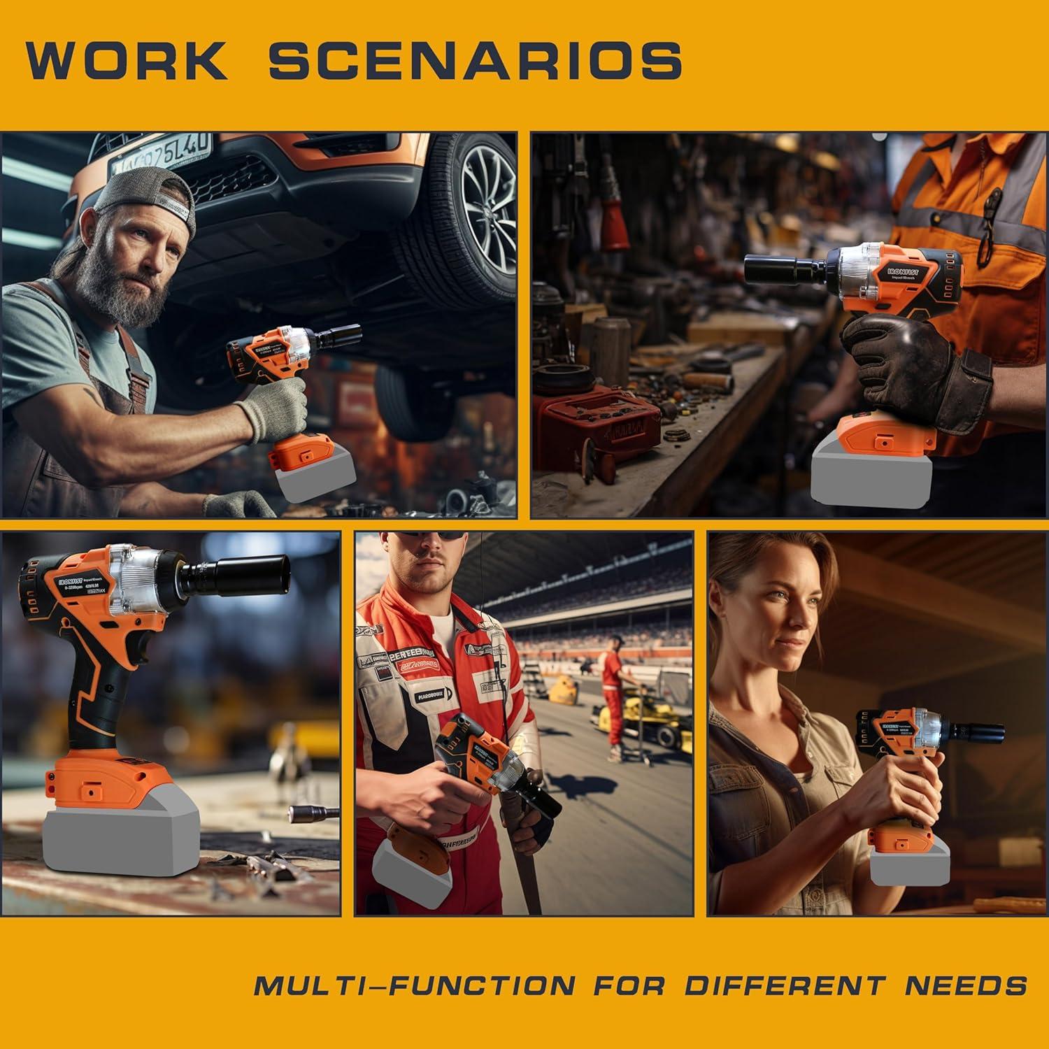 Llave de Impacto Inalámbrica IRONFIST 20V 420Nm 2 en 1