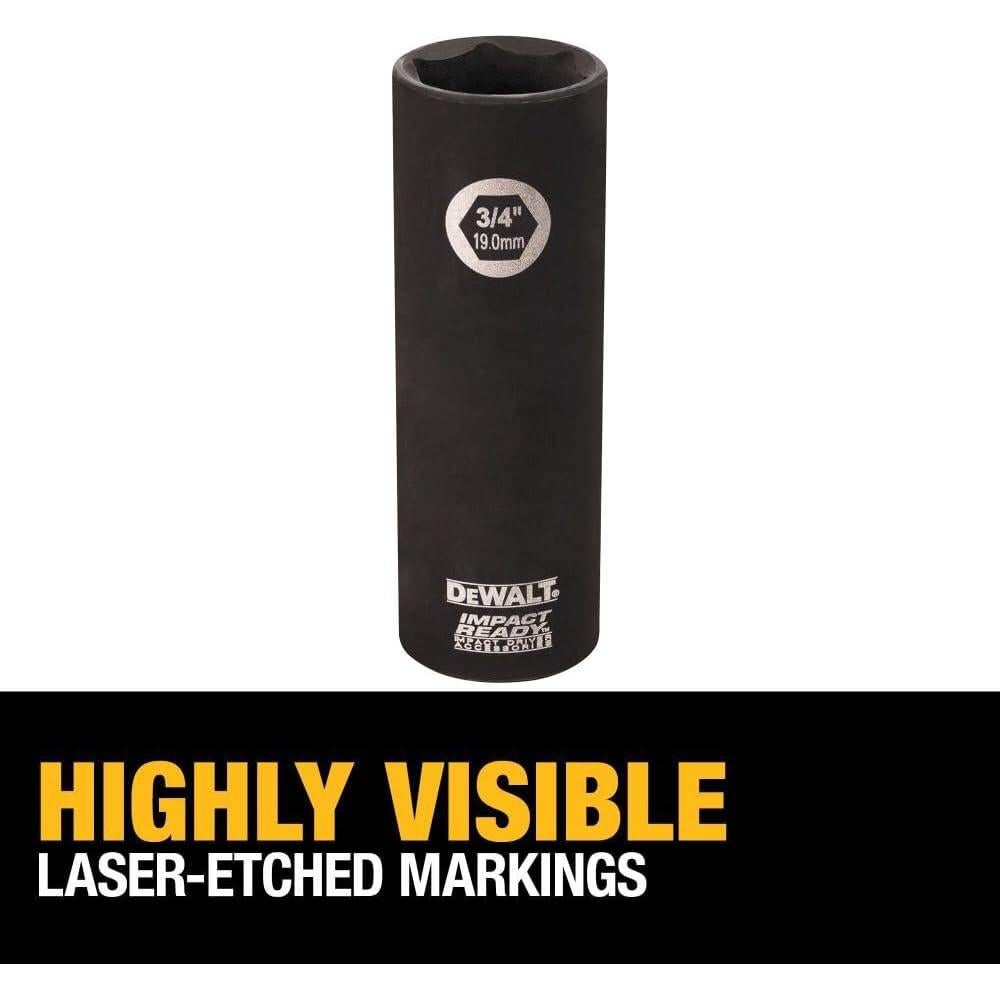 Socket Profundo 3/4" Dewalt DW22902 para Impacto 1/2"