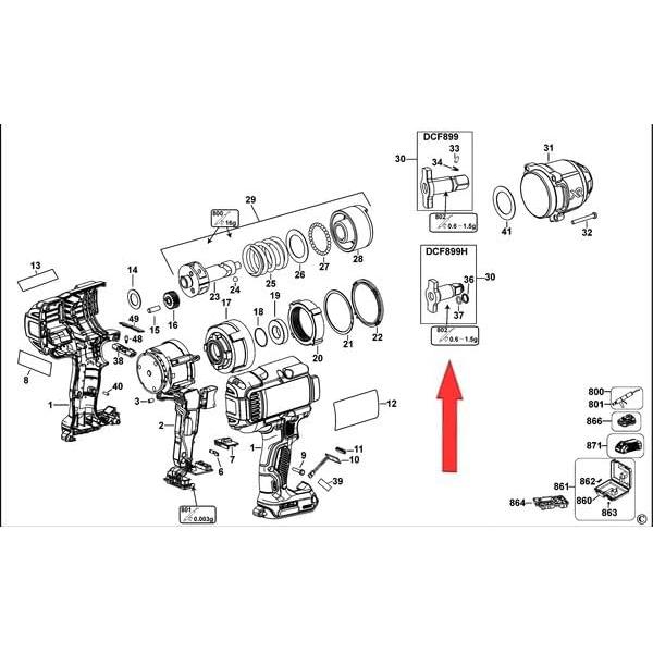 Yunque de Pasador Dewalt DCF899 Tipo 4 - Thaekuns N866410
