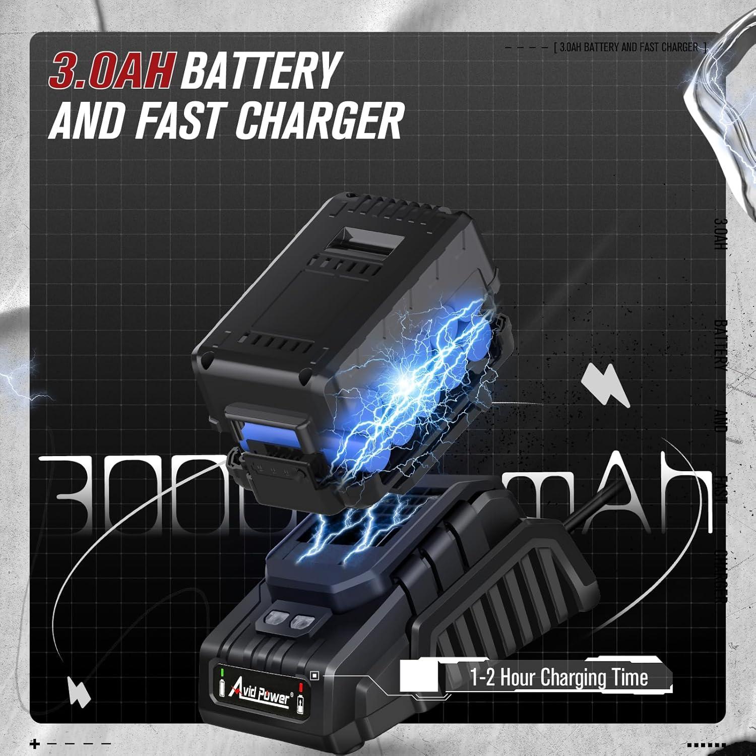 Llave de Impacto Sin Cable AVID POWER 20V 500N.m 3 Velocidades