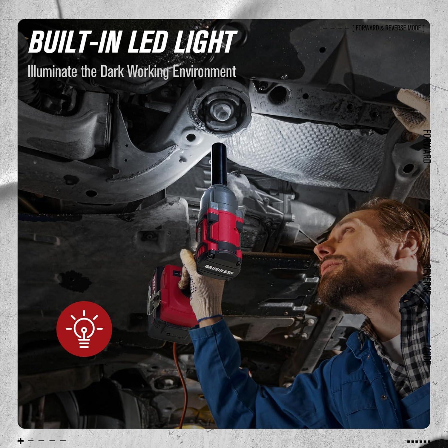 Llave de Impacto Sin Cable AVID POWER 20V 500N.m 3 Velocidades