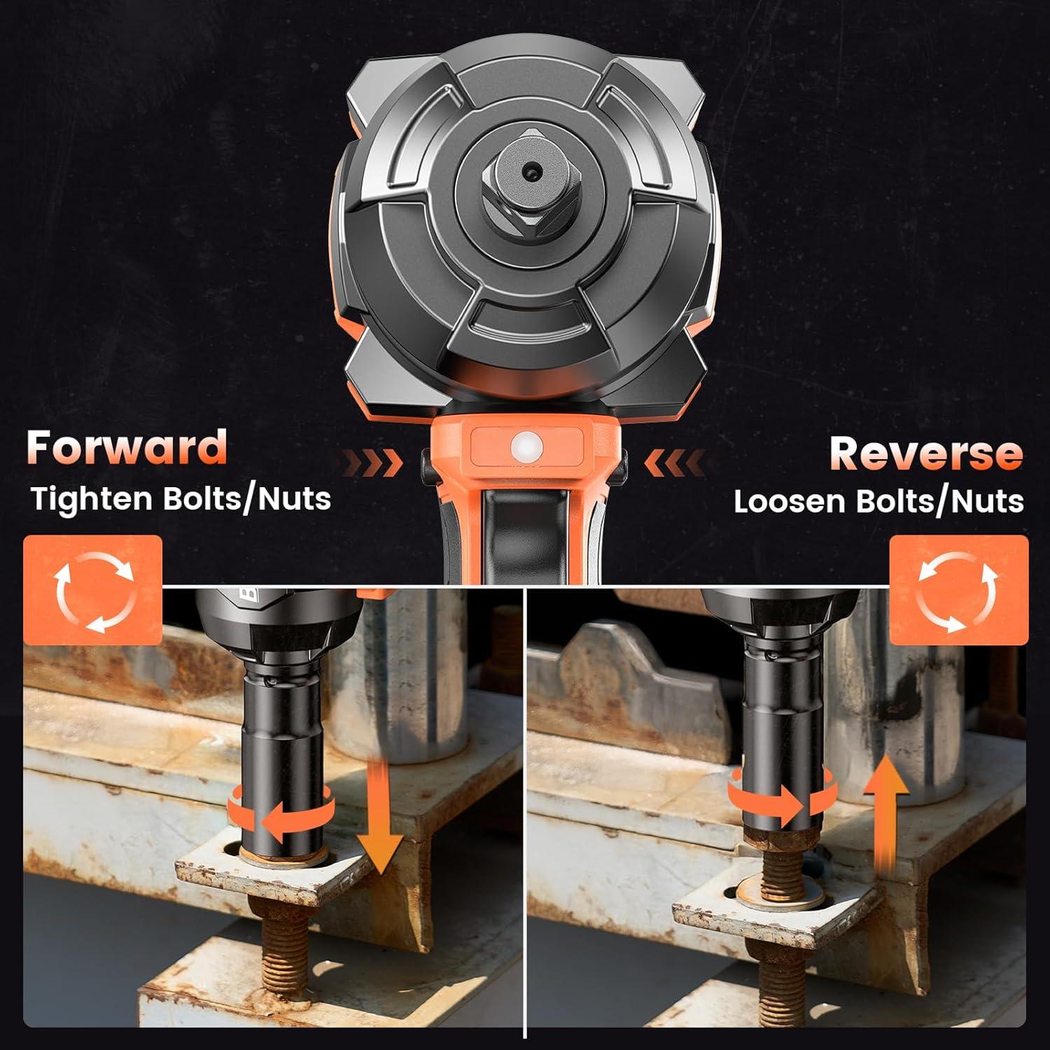 Llave de impacto inalámbrica TaskStar 1500 Nm con 2 baterías