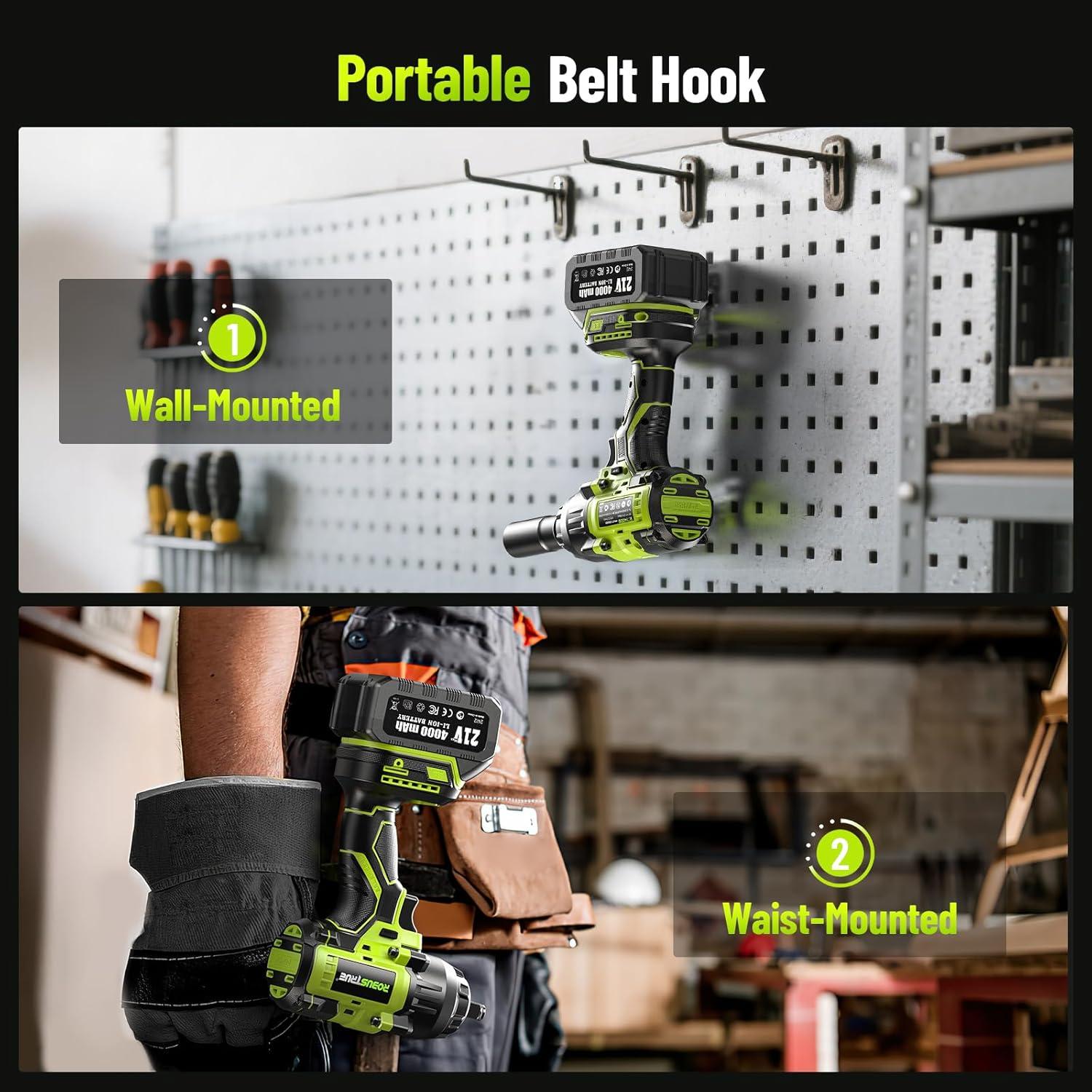 Llave de Impacto Inalámbrica Robustrue 1400N.m 1/2" 21V