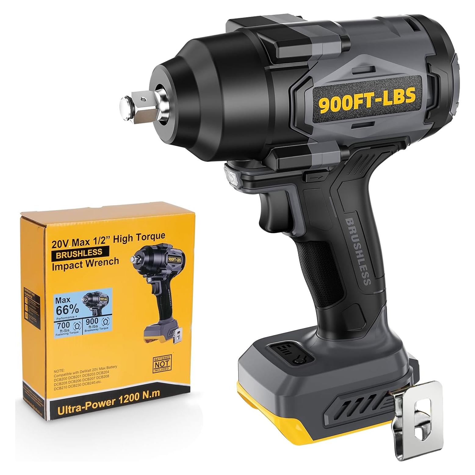 Llave de impacto inalámbrica Neareen 1200 N.m 1/2" 20V