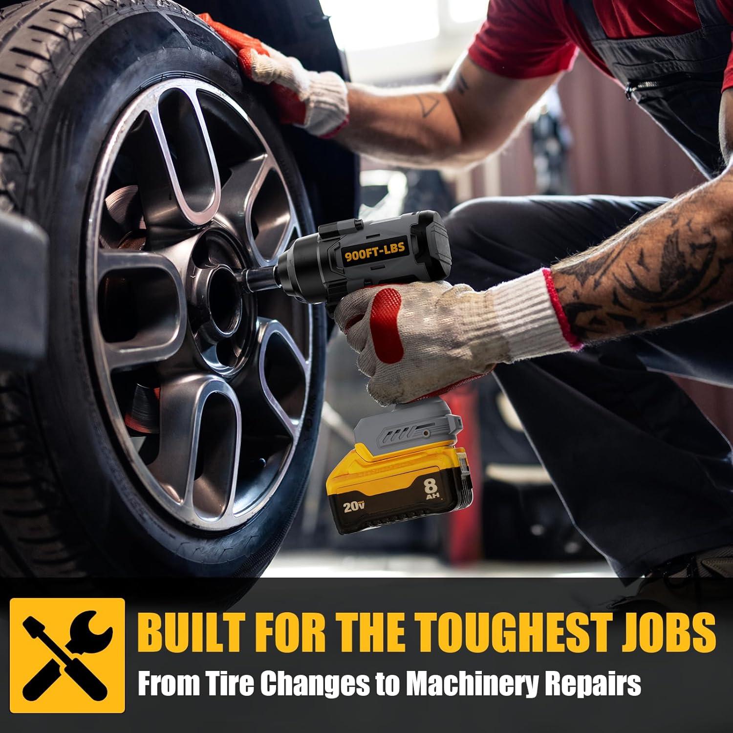 Llave de impacto inalámbrica Neareen 1200 N.m 1/2" 20V