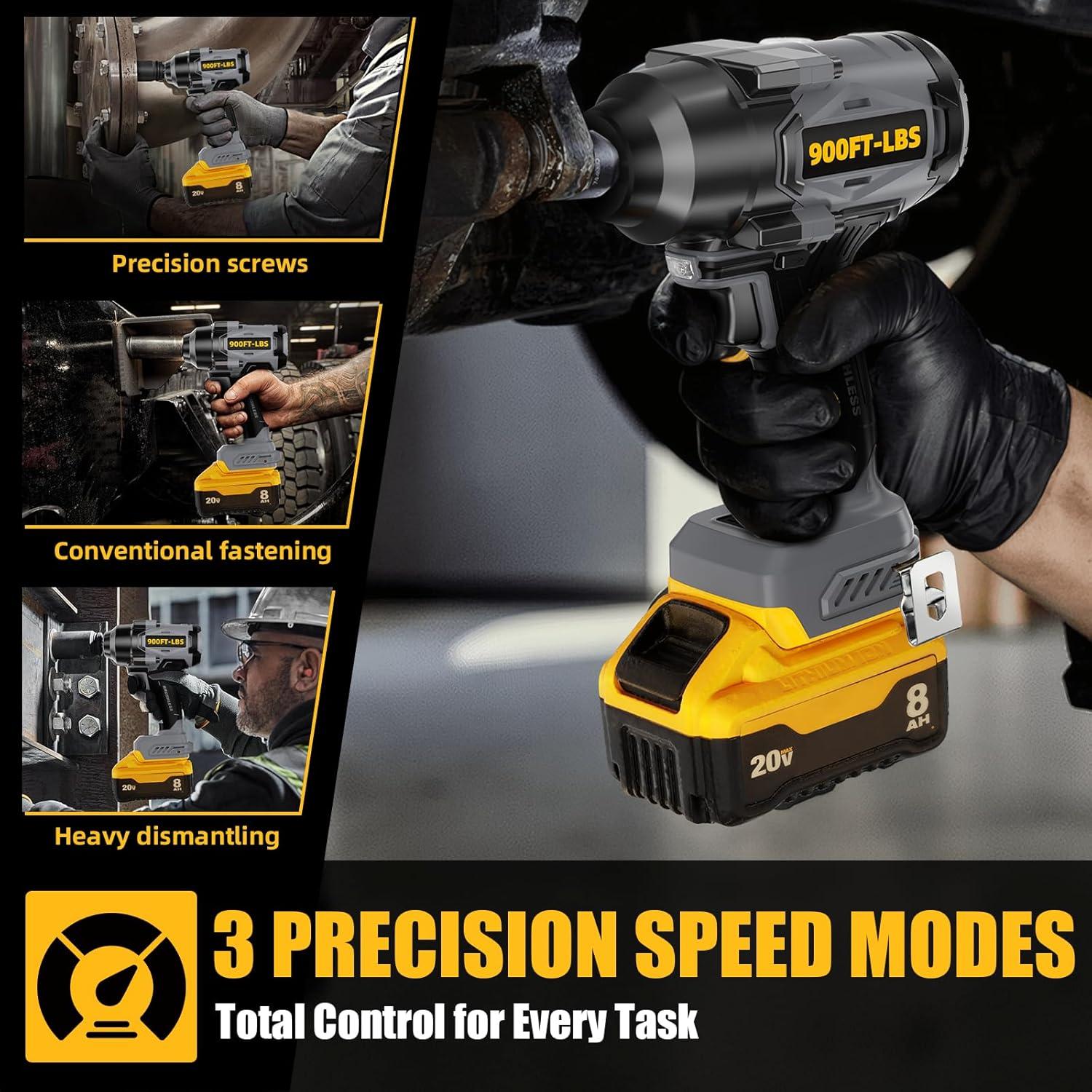 Llave de impacto inalámbrica Neareen 1200 N.m 1/2" 20V