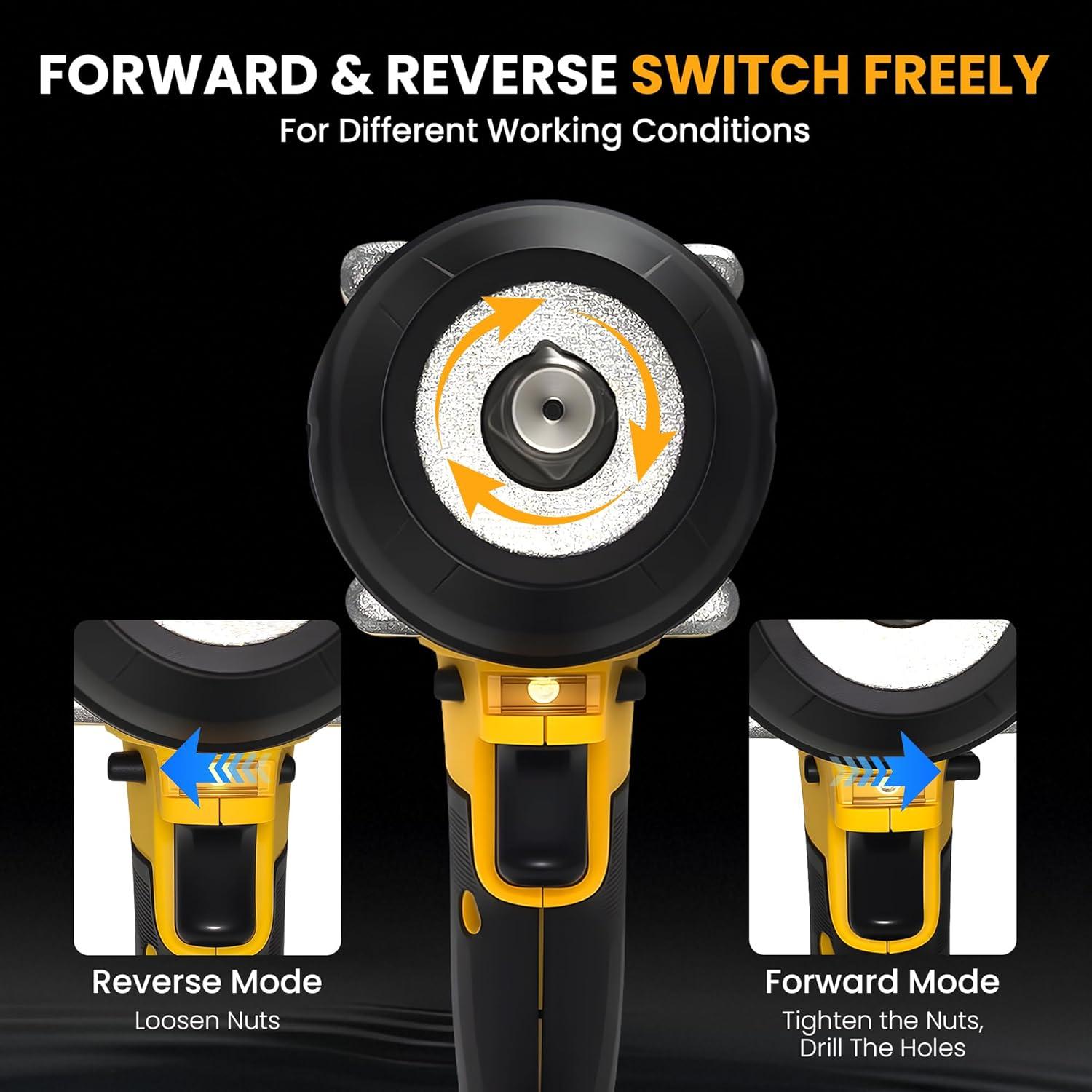 Llave de Impacto Inalámbrica RAYLEEY 1/2" 1000 Nm 3300 RPM