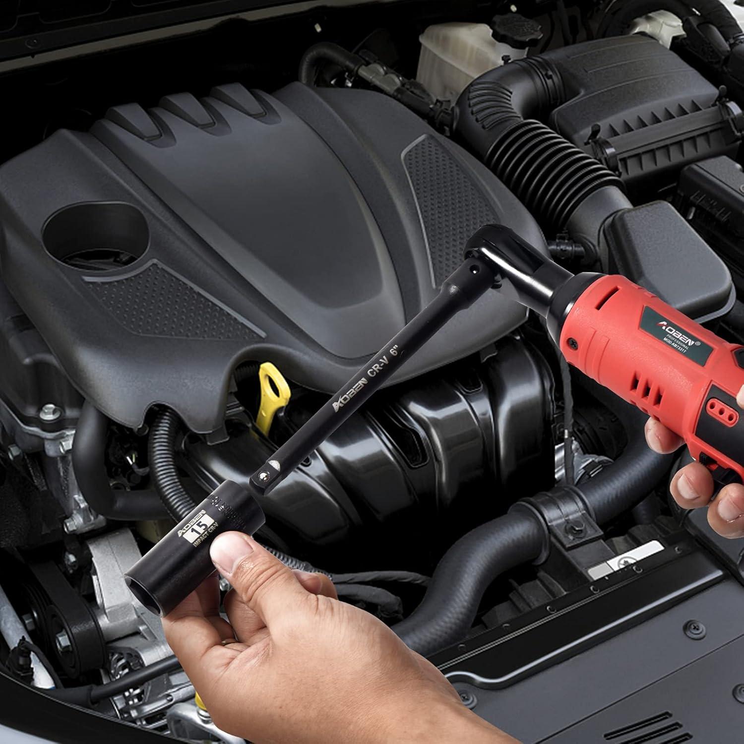 Juego de Enchufes de Impacto AOBEN 54 Piezas 1/4" Cr-V