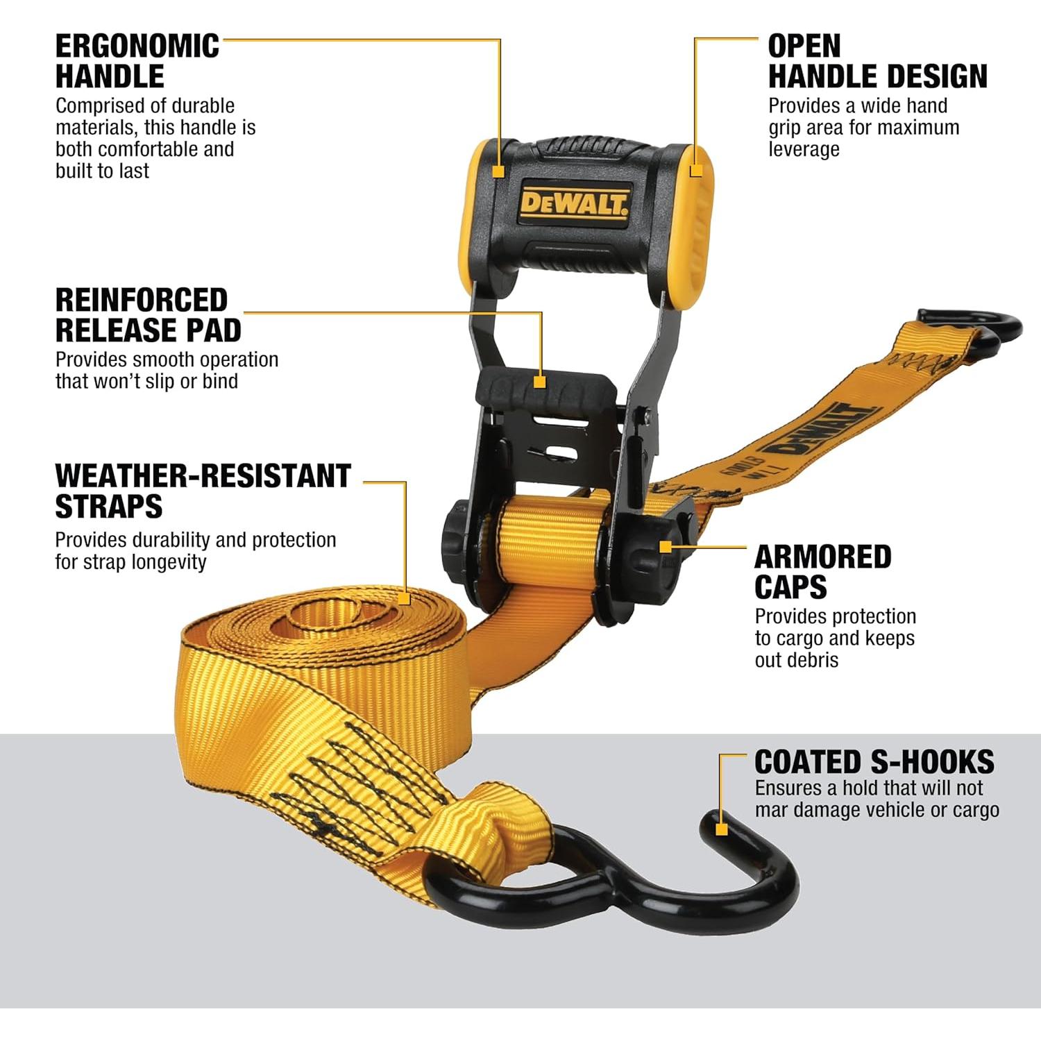 Correas de Amarre DEWALT DXBC18002 3.18 cm x 3.66 m 2 Unidades