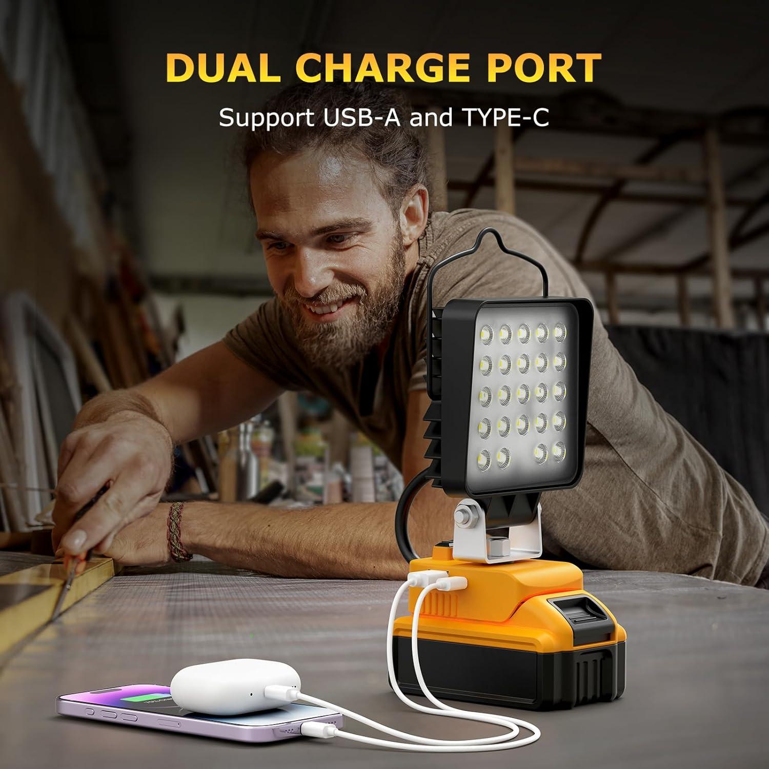 Luz de Trabajo LED Inalámbrica LANKA 10000LM 20V - 2 Pcs