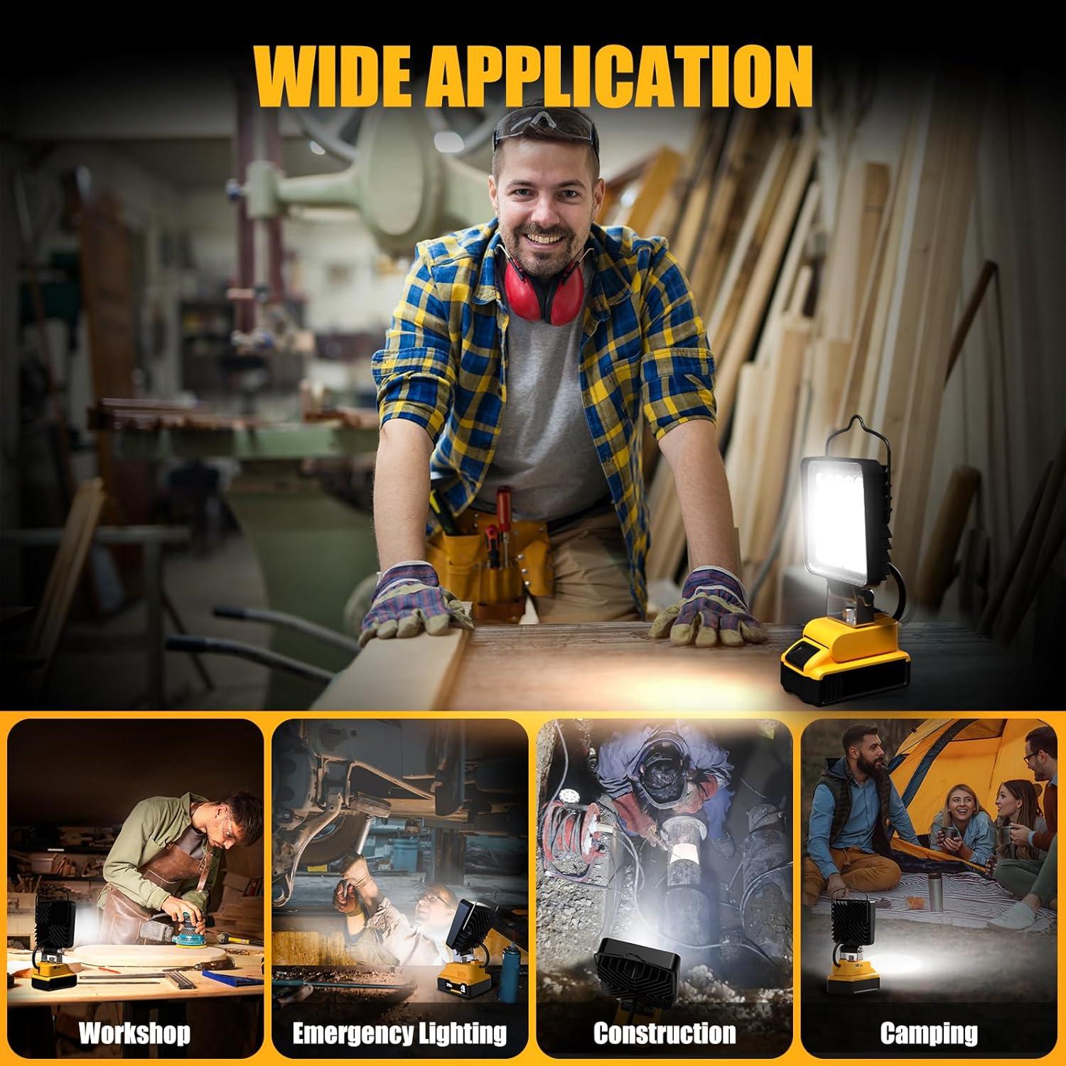 Luz de Trabajo LED Inalámbrica LANKA 10000LM 20V - 2 Pcs