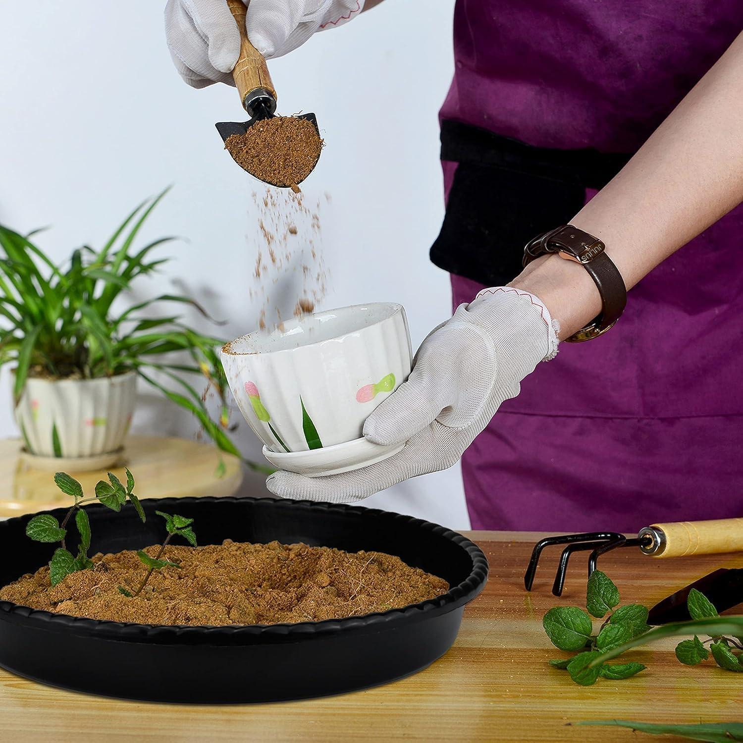 Bandejas de Goteo para Macetas SupKing 15.24 cm Negras - 6 Piezas