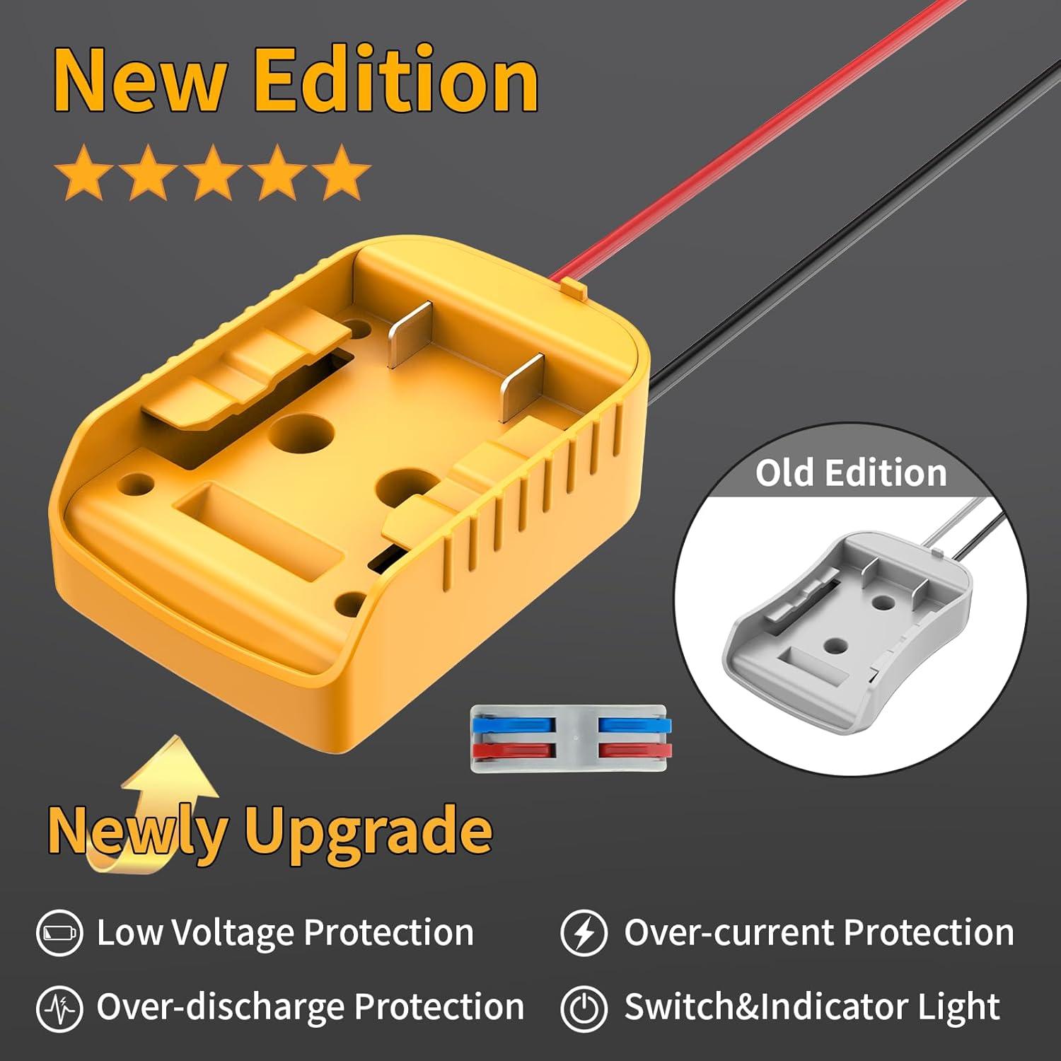 Adaptador de Batería Kzreect 20V con Interruptor y Protección