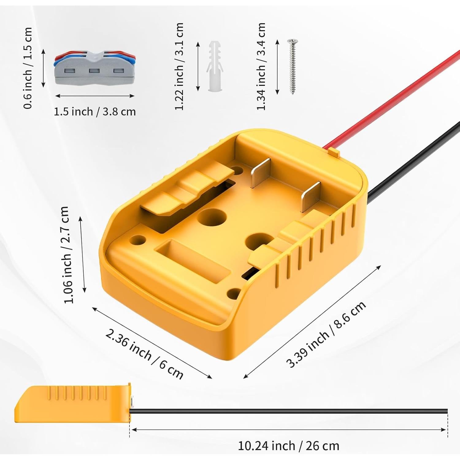 Adaptador de Batería Kzreect 20V con Interruptor y Protección