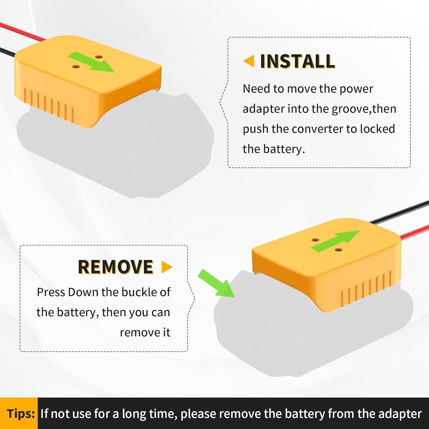 Adaptador de Batería Kzreect 20V con Interruptor y Protección