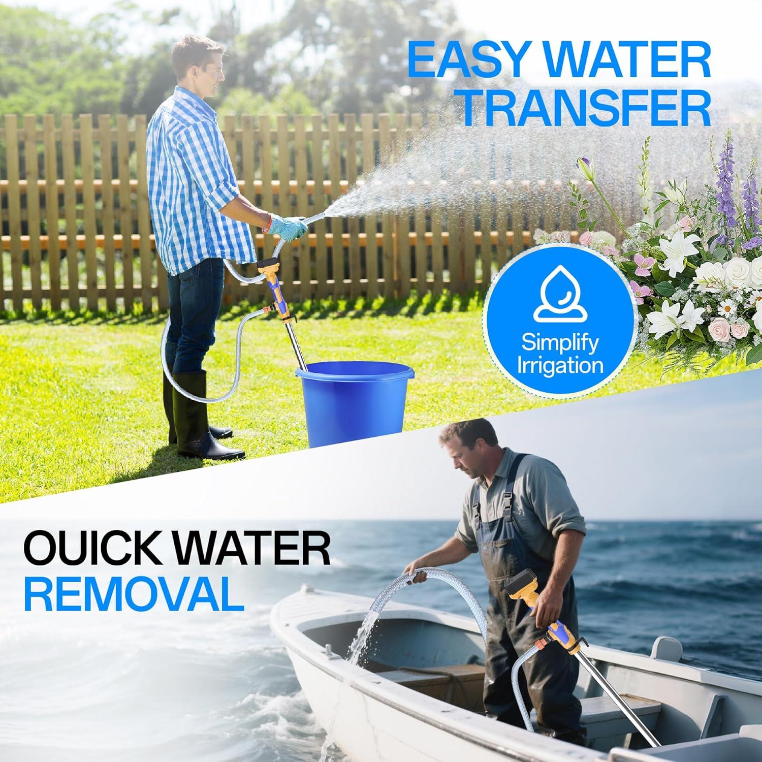 Bomba de Transferencia de Agua Inalámbrica Funnywhale 20V 720GPH