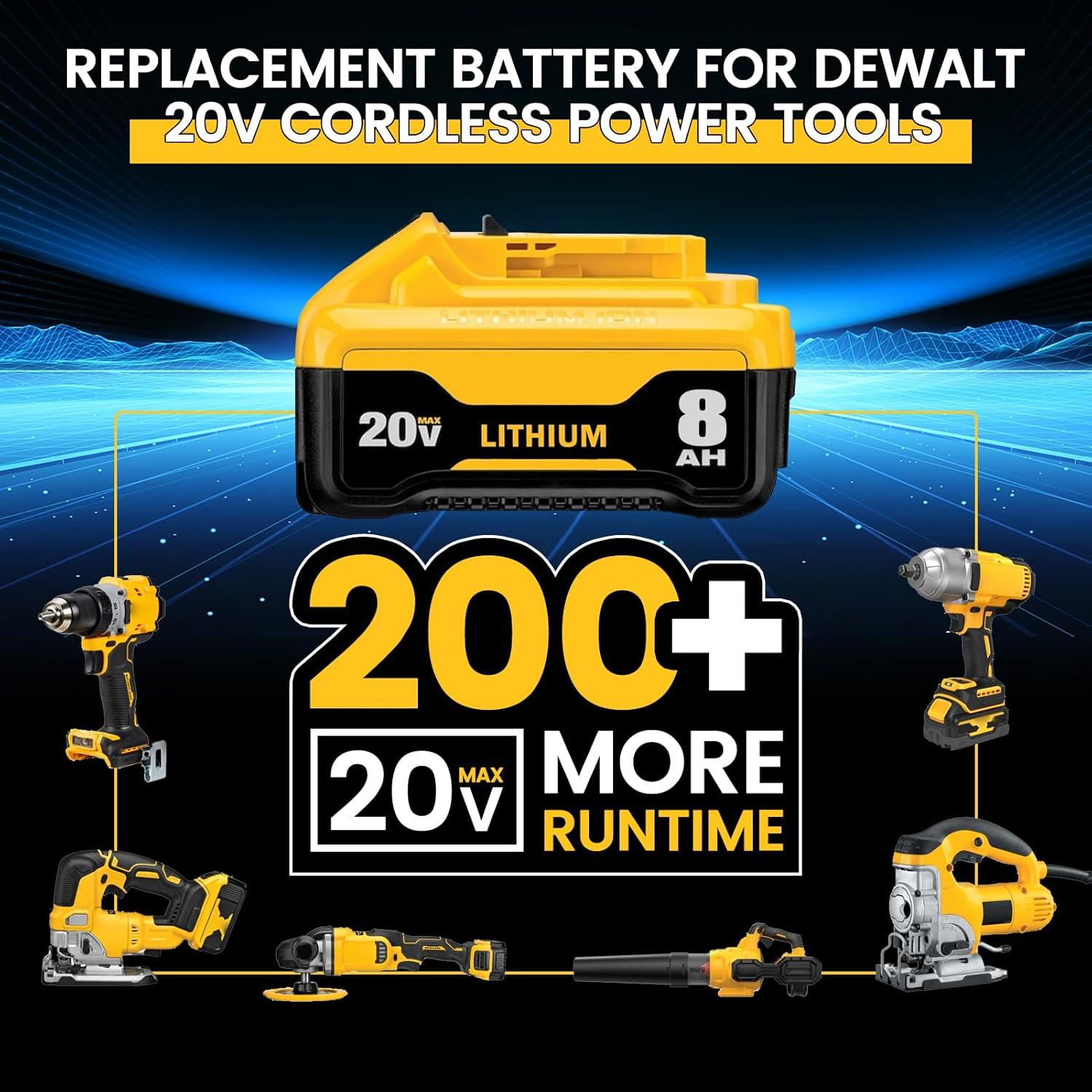 Batería de iones de litio 8.0Ah DeWalt DCB200 - 2 Paquetes