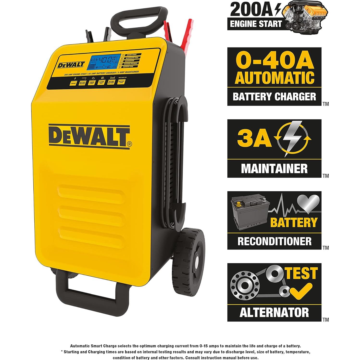 Cargador de Batería DeWalt DXAEC200 200A 40A 12V Portátil