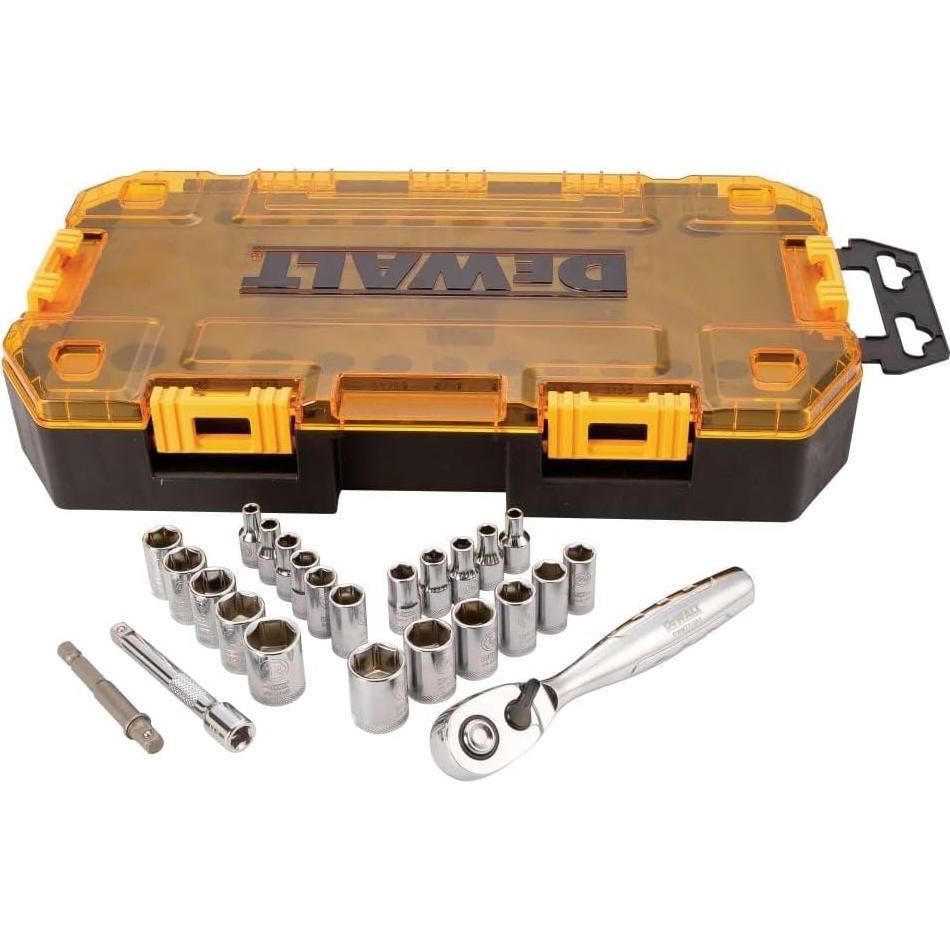 Juego de Enchufes DEWALT 25 Piezas SAE y Métrico DWMT73805