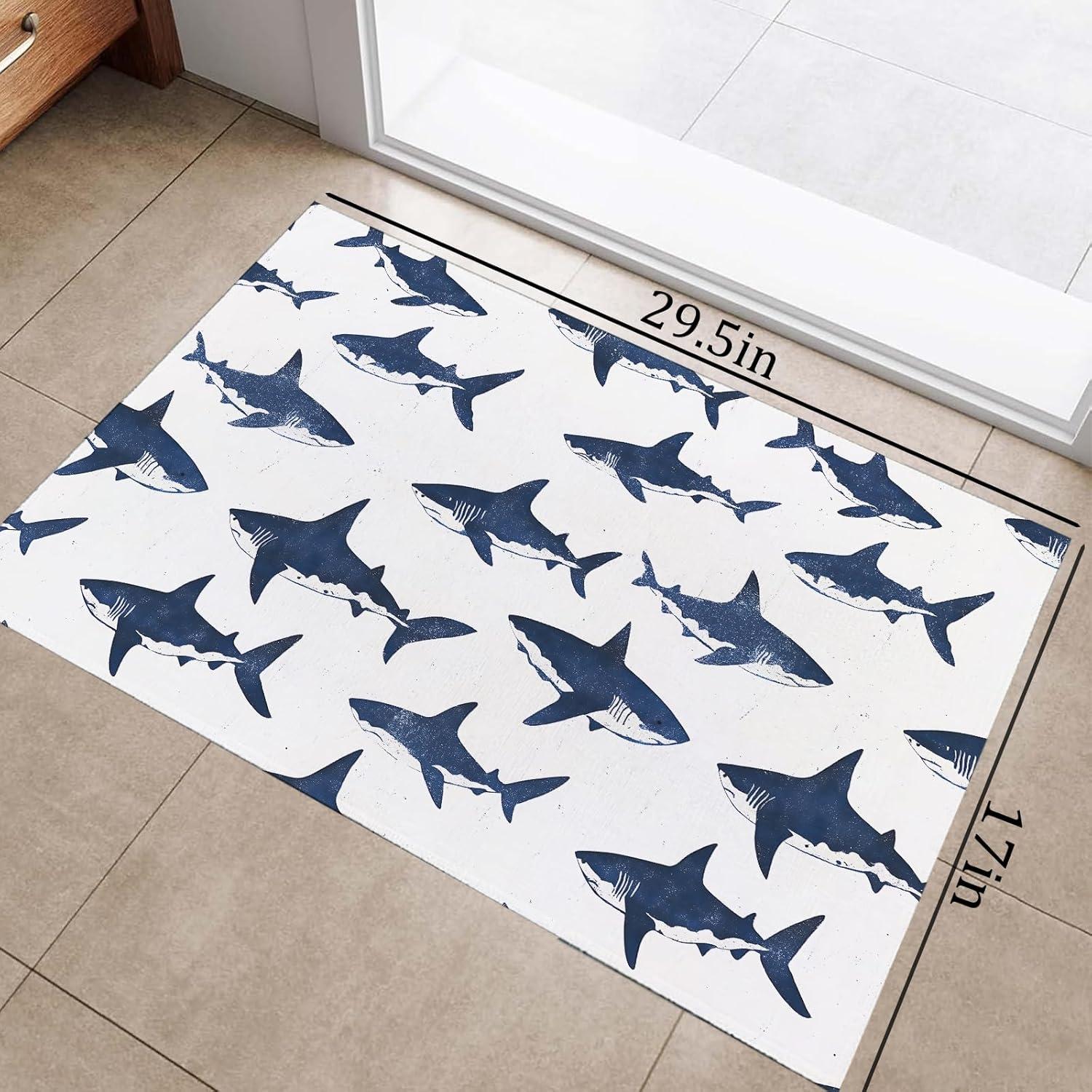 Felpudo Antideslizante Zeleda Shark 74.9x43.2 cm Decorativo