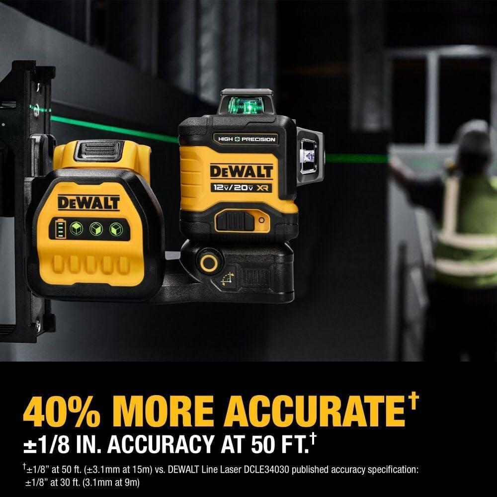 Láser de Línea DEWALT 12V/20V MAX XR 3X 360 Verde Preciso