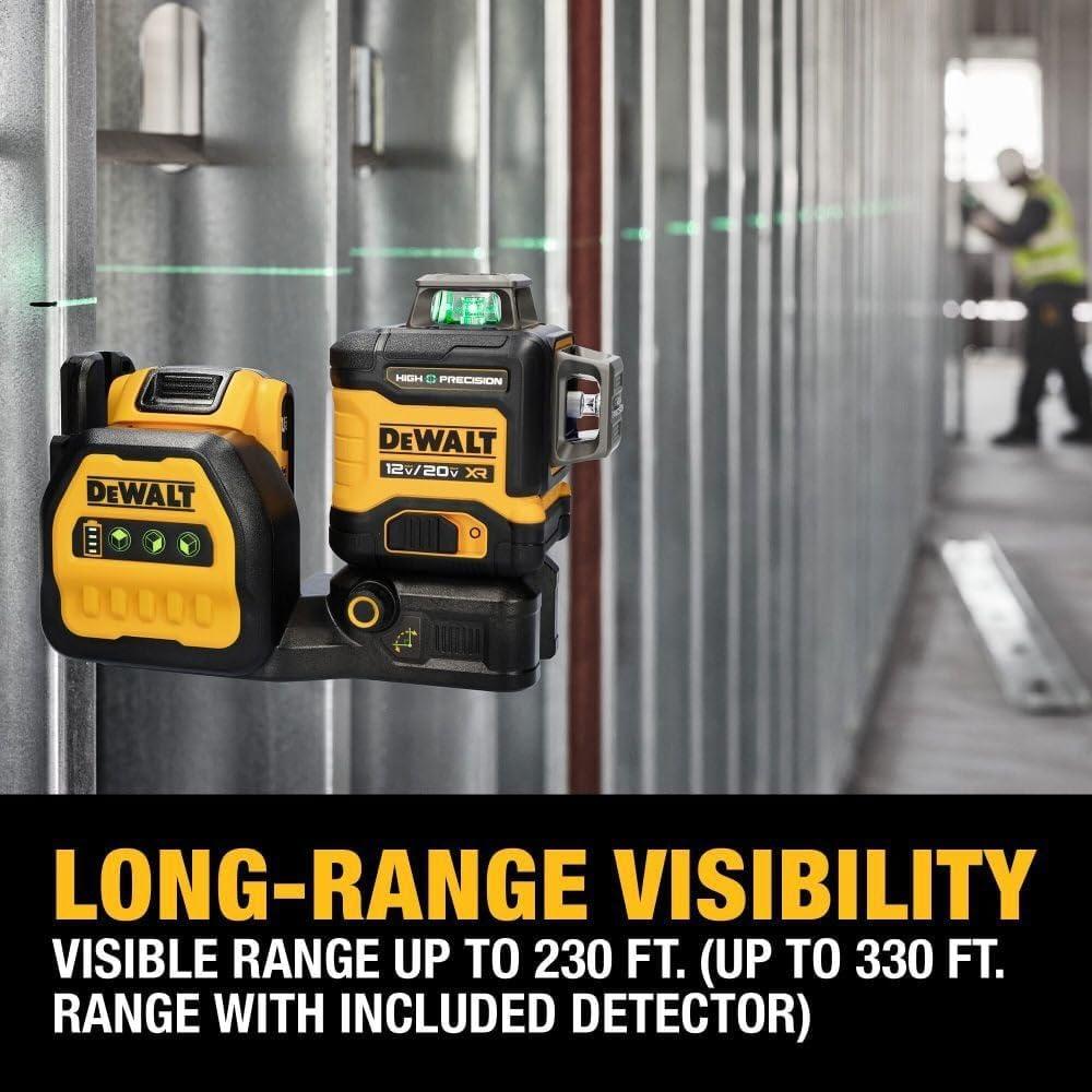 Láser de Línea DEWALT 12V/20V MAX XR 3X 360 Verde Preciso