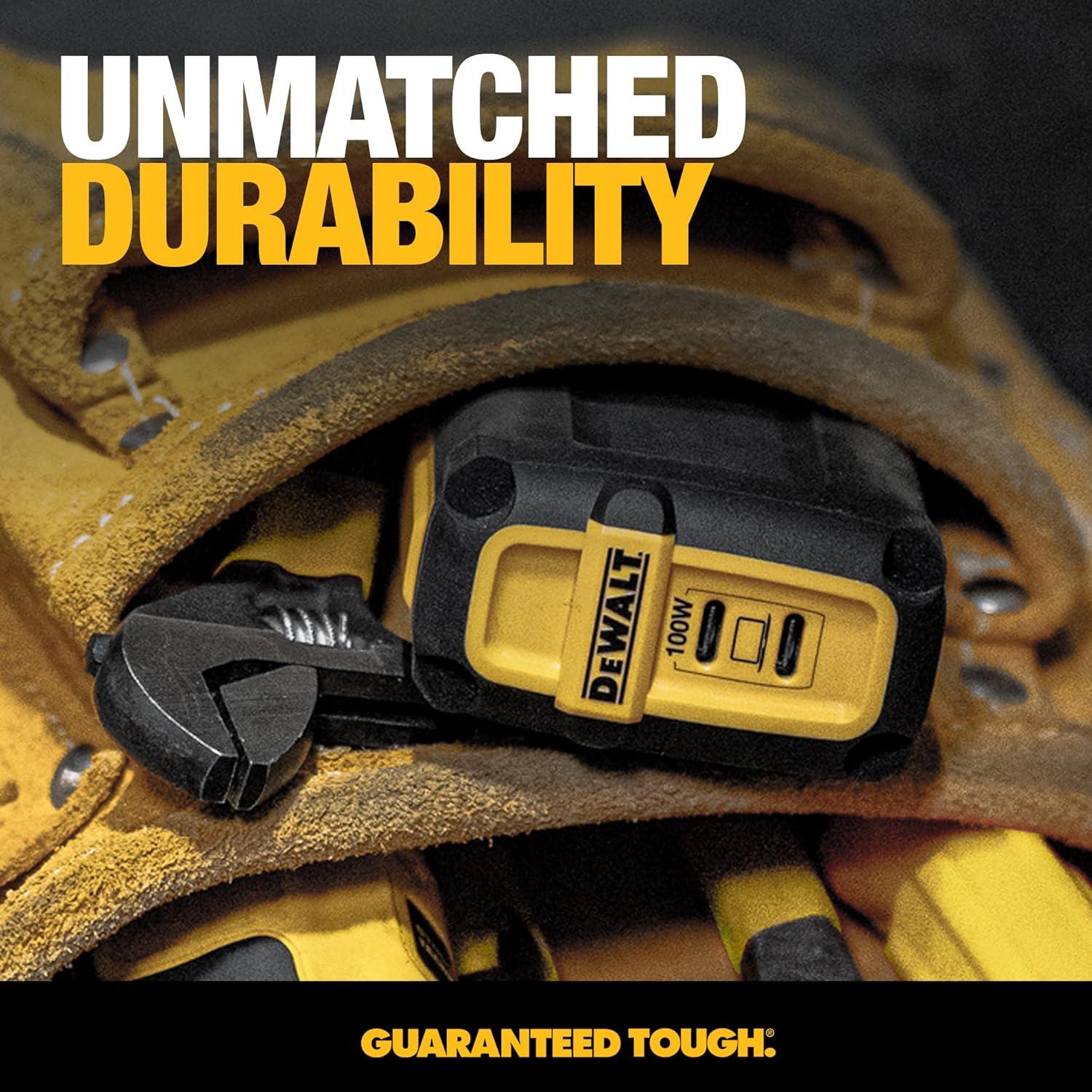 Cargador DEWALT 100W USB C GaN Carga Rápida para Laptops