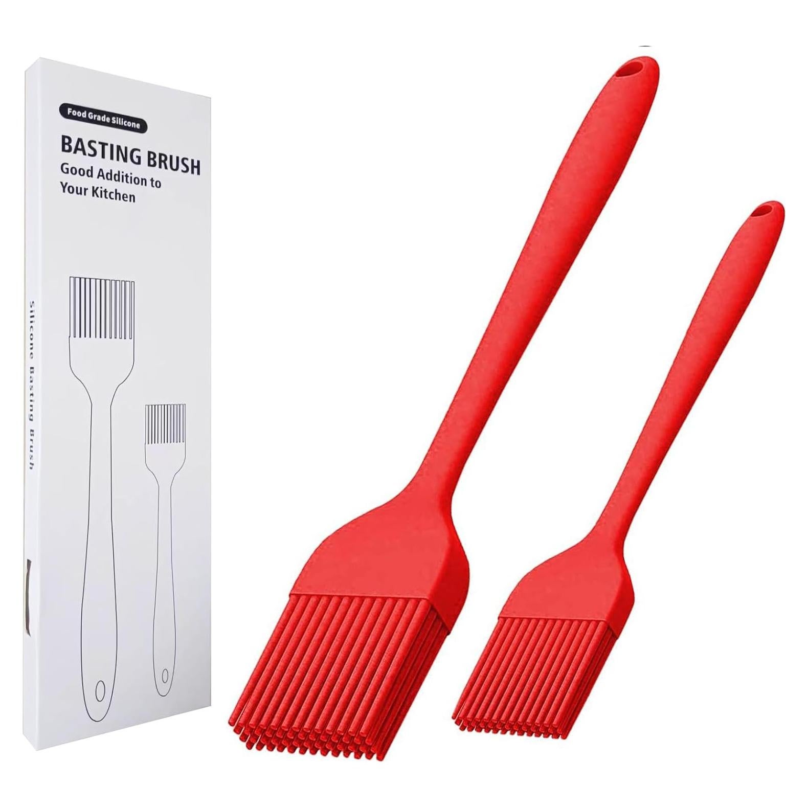 Brocha de Silicona KitsKap 2 Pcs para BBQ y Hornear Negra